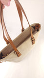 Salvatore Ferragamo Beige Suede Tote Bag - G0750