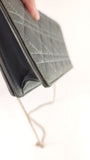 Dior Grey Satin Canage Wallet on Chain - G0742