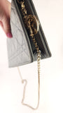 Dior Grey Satin Canage Wallet on Chain - G0742