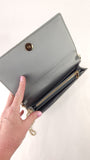 Dior Grey Satin Canage Wallet on Chain - G0742