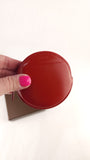 Loewe Red Leather Round Coin Case - 3723