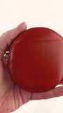 Loewe Red Leather Round Coin Case - 3723