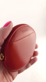 Loewe Red Leather Round Coin Case - 3723