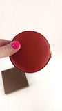 Loewe Red Leather Round Coin Case - 3723