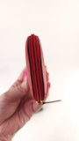 Loewe Red Leather Round Coin Case - 3723