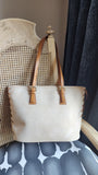 Salvatore Ferragamo Beige Suede Tote Bag - G0750