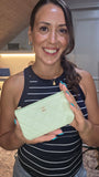 Chanel Mint Green Textured Leather Pouch - G0460