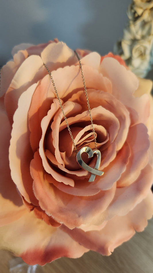 Tiffany & Co. Sterling Silver Loving Heart Necklace - 3665