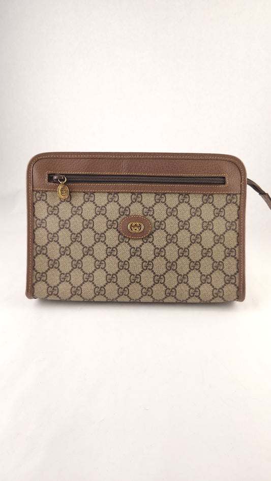 Gucci GG Supreme Beige Clutch - 3753