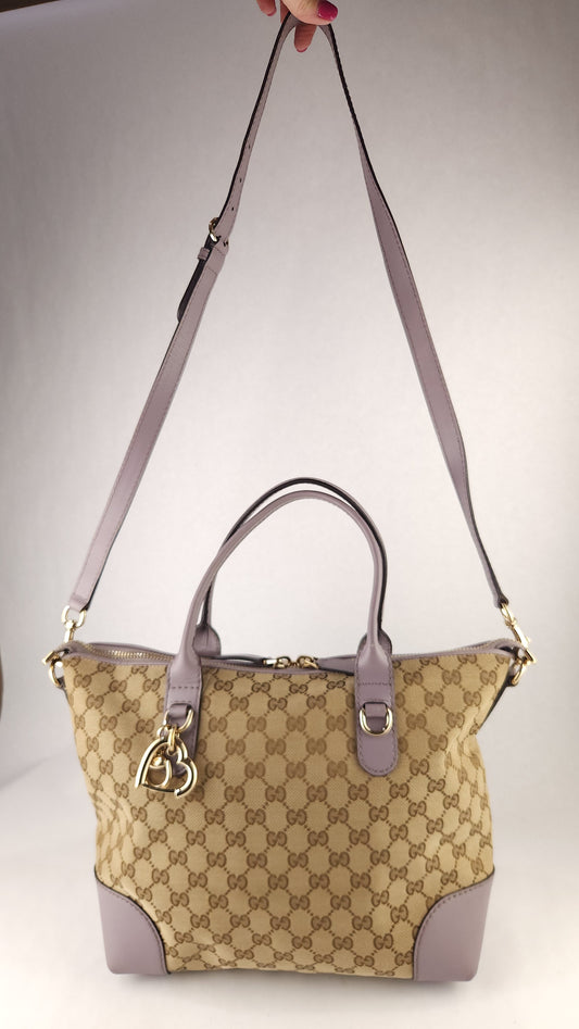 Gucci Beige GG Canvas 2way Handbag - 3755