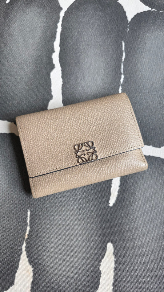 Loewe Beige/Grey Compact Wallet - 3783