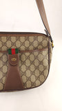 Gucci GG Beige PVC Canvas Sherry Line Crossbody Bag - 3778