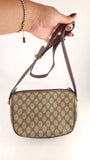Gucci GG Beige PVC Canvas Sherry Line Crossbody Bag - 3778
