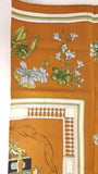Hermes Carre 90 "Quai Aux Fleurs" Brown Silk Scarf - 3801