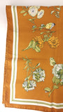 Hermes Carre 90 "Quai Aux Fleurs" Brown Silk Scarf - 3801