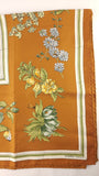 Hermes Carre 90 "Quai Aux Fleurs" Brown Silk Scarf - 3801