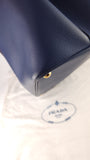 Prada Blue Saffiano Leather Double Tote Bag - R0014
