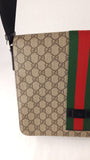 Gucci GG Supreme Web Brown Flap Messenger Bag - R0004