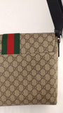 Gucci GG Supreme Web Brown Flap Messenger Bag - R0004