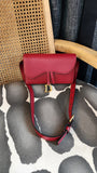 Christian Dior Saddle Red Leather Belt Bag - R0028