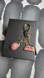 Gucci Pink Enamel Bag and Hat Key Ring/Bag Charm - R0183