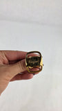Salvatore Ferragamo Gold Tone Vala Scarf Ring - G0972