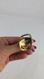 Salvatore Ferragamo Gold Tone Vala Scarf Ring - G0972