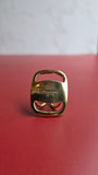 Salvatore Ferragamo Gold Tone Vala Scarf Ring - G0972