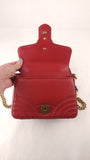 Gucci Marmont Red Leather Top Handle 2way Bag - R0006
