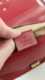 Gucci Marmont Red Leather Top Handle 2way Bag - R0006
