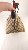 Gucci Beige Canvas Sherry Line Handbag - 3810