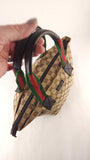 Gucci Beige Canvas Sherry Line Handbag - 3810
