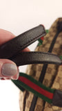 Gucci Beige Canvas Sherry Line Handbag - 3810