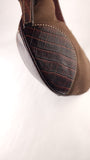 Celine Brown Canvas/Embossed Leather Shoulder Bag - R0340