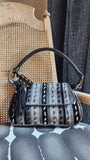 Missoni Black/Grey Suede Shoulder Bag - R0290