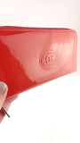 Chanel Red Patent Leather Zippy Wallet - R0328