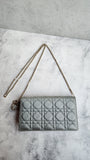 Dior Grey Satin Canage Wallet on Chain - G0742