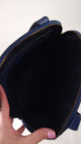 Celine Blue Leather Rounded Shoulder Bag - G0578
