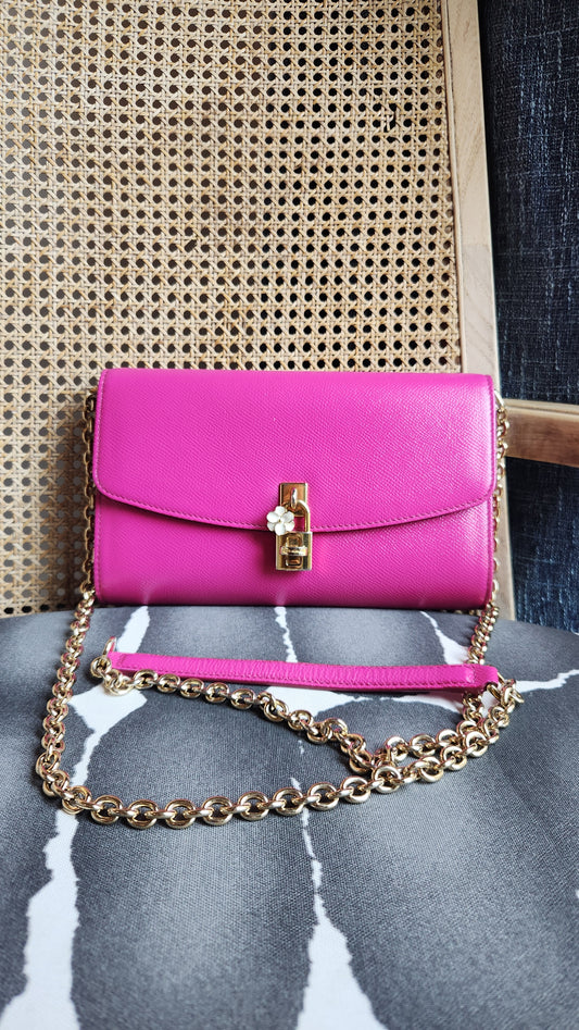 Dolce & Gabbana Pink Leather Shoulder Bag - G0956