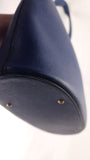 Celine Blue Leather Rounded Shoulder Bag - G0578