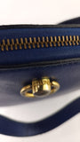 Celine Blue Leather Rounded Shoulder Bag - G0578