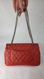Chanel Matelasse Red Lambskin Double Flap Shoulder Bag - G0465