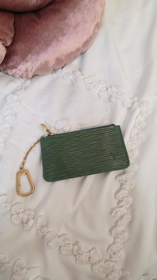 Louis Vuitton Green Epi Leather Cles Coin Purse - 3347