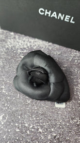 Chanel Black Camellia Flower Brooch - 2634