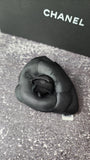 Chanel Black Camellia Flower Brooch - 2634