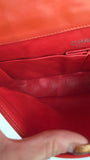 Chanel Matelasse Red Lambskin Double Flap Shoulder Bag - G0465