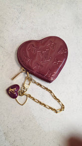 Louis Vuitton Purple Vernis Leather Couer Heart Coin Purse - 3105