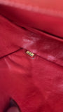 Chanel Matelasse Red Lambskin Double Flap Shoulder Bag - G0465