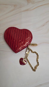 Louis Vuitton Red Vernis Leather Heart Cles Coin Purse - 3117