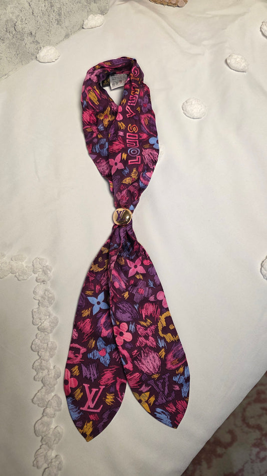 Louis Vuitton Multicolor Purple Bandeau and Ring- 3316